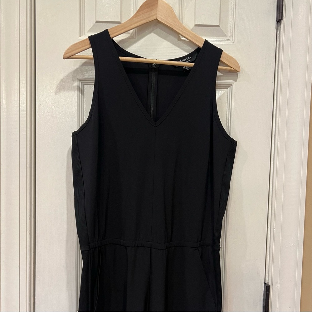 NEW ATHLETA Brooklyn Jumpsuit Black Size 10 Women’s Performance Travel Active - Picture 4 of 7
